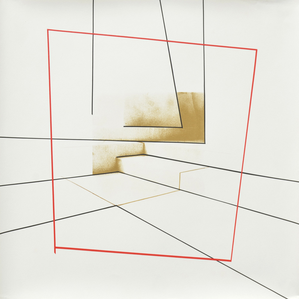 Reconsolidation #7. 2016. Photolithography, Mixed Media. 20.5” x 20.5”