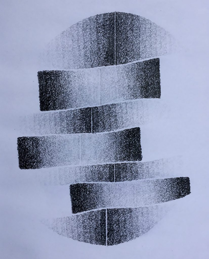 Shift #9, 2017, graphite, 35 x 25cms